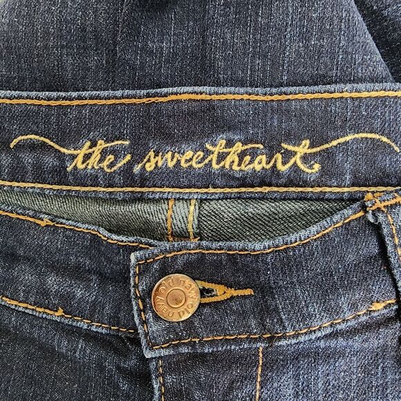Old Navy Womens Jeans Size 6 Reg The Sweetheart Boot Cut Mid Rise Stretch Dark - Picture 6 of 9